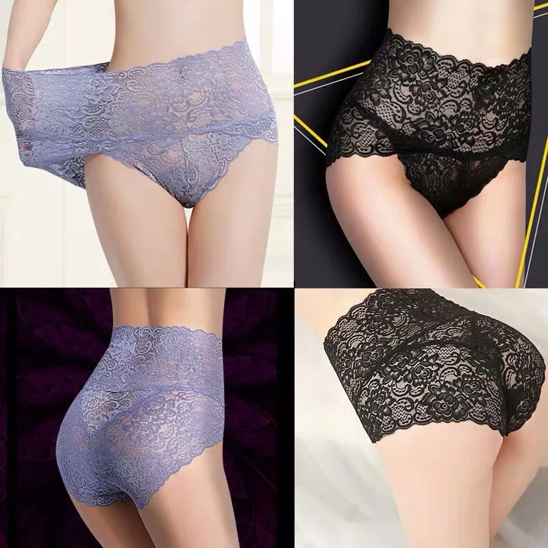 Women Panties Sexy Lace Underwear Woman Knickers Lace Panties Mesh Floral Lingerie Female Seamless Briefs Underpants