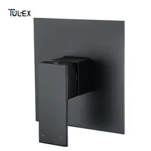TULEX Black Concealed Shower Mixer Wall Mounted Valve Hot& Cold Water Shower Diverter Shower Faucet Brass Shower Head Connector TULEX Black Concealed Shower Mixer Wall Mounted Valve Hot& Cold Water Shower Diverter Shower Faucet Brass Shower Head Connector