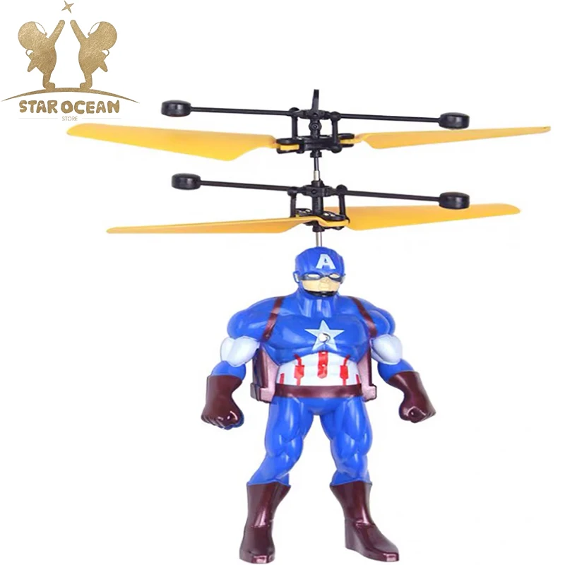 

The Avengers Big Superhero mini Helicopter RC drone Fly Flashing Induction Aircraft Hand Control Quadcopter Dron LED Kids Gift