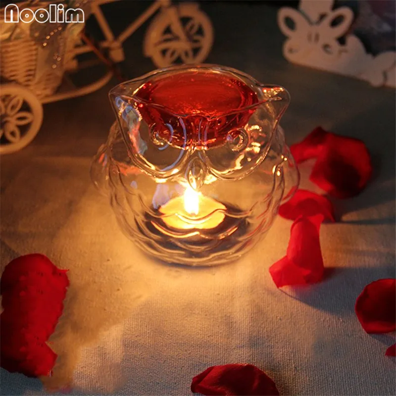 NOOLIM креативная стеклянная Сова для укладки Арома горелка свеча Арома печь романтическая масляная горелка подарки и Ремесла домашний Свадебный Бар Декор