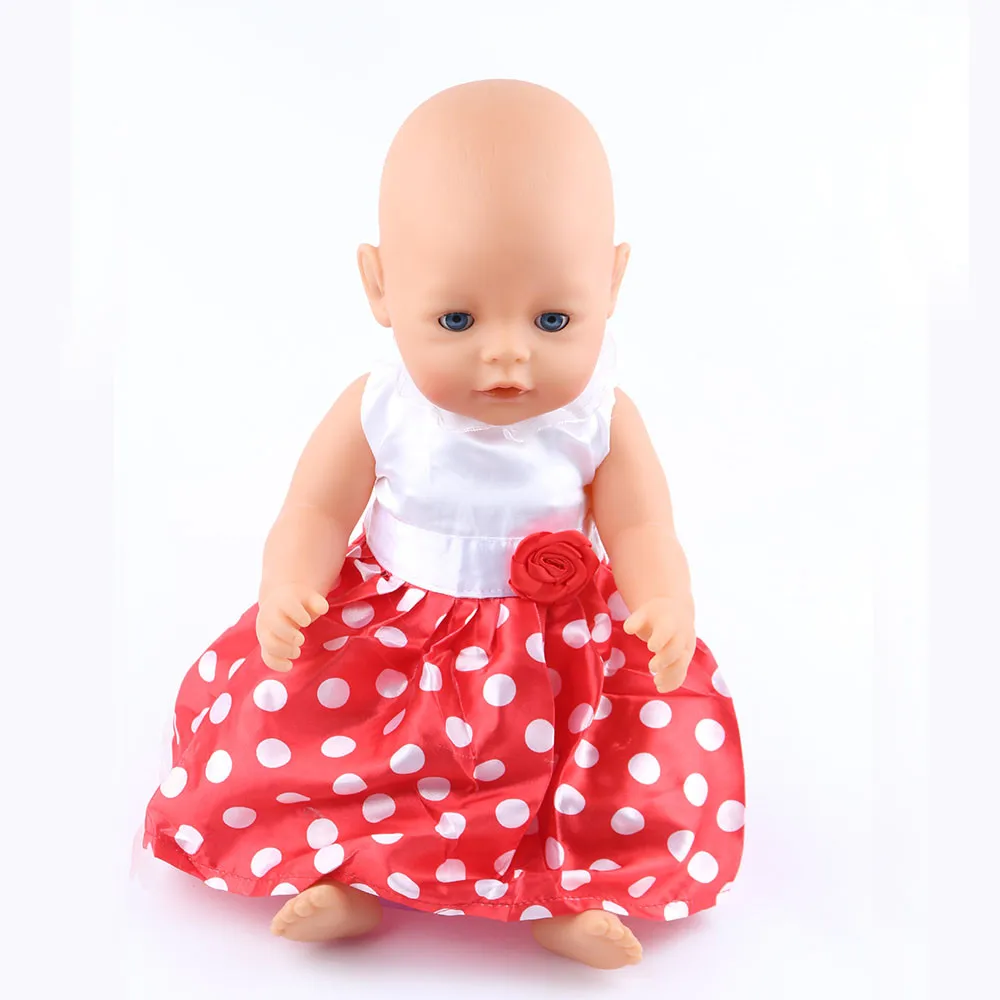Куклы наряд соответствует 43-cm кукольный наряд Эльзы Голубое Кружевное Платье Кукольное платье принцессы аксессуары m25