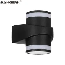 Открытый водостойкий COB светодио дный светодиодный крыльцо огни современный настенный светильник вверх вниз Алюминиевый Настенный бра свет сад балкон декор Освещение