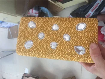 

Fashion yellow pearl evening bags women day clutch female handbag bridal evening bag small wedding purse bag