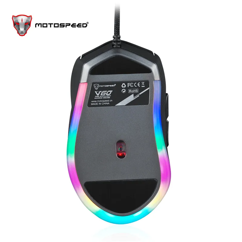 Motospeed V60 Проводная игровая мышь USB 7 кнопок 5000 dpi светодиодный оптический USB компьютерная мышь геймерские мыши игровая мышь Бесшумная Mause для ПК