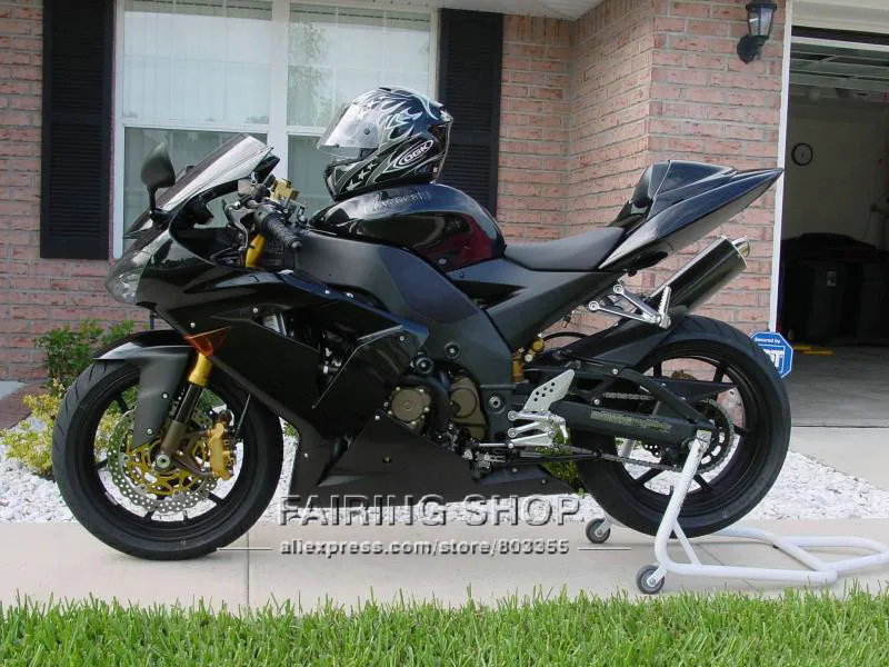 Горячая обтекатель комплект Zx10r 2004 2005 04 05 для Kawasaki Ninja(холодный черный) фитинг Обтекатели на кузов x39