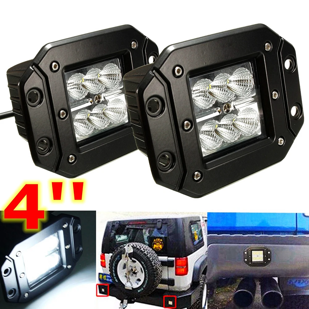 2 шт. 4 &quotLed Pods заподлицо 18 Вт Светодиодный светильник СИД управляя потока