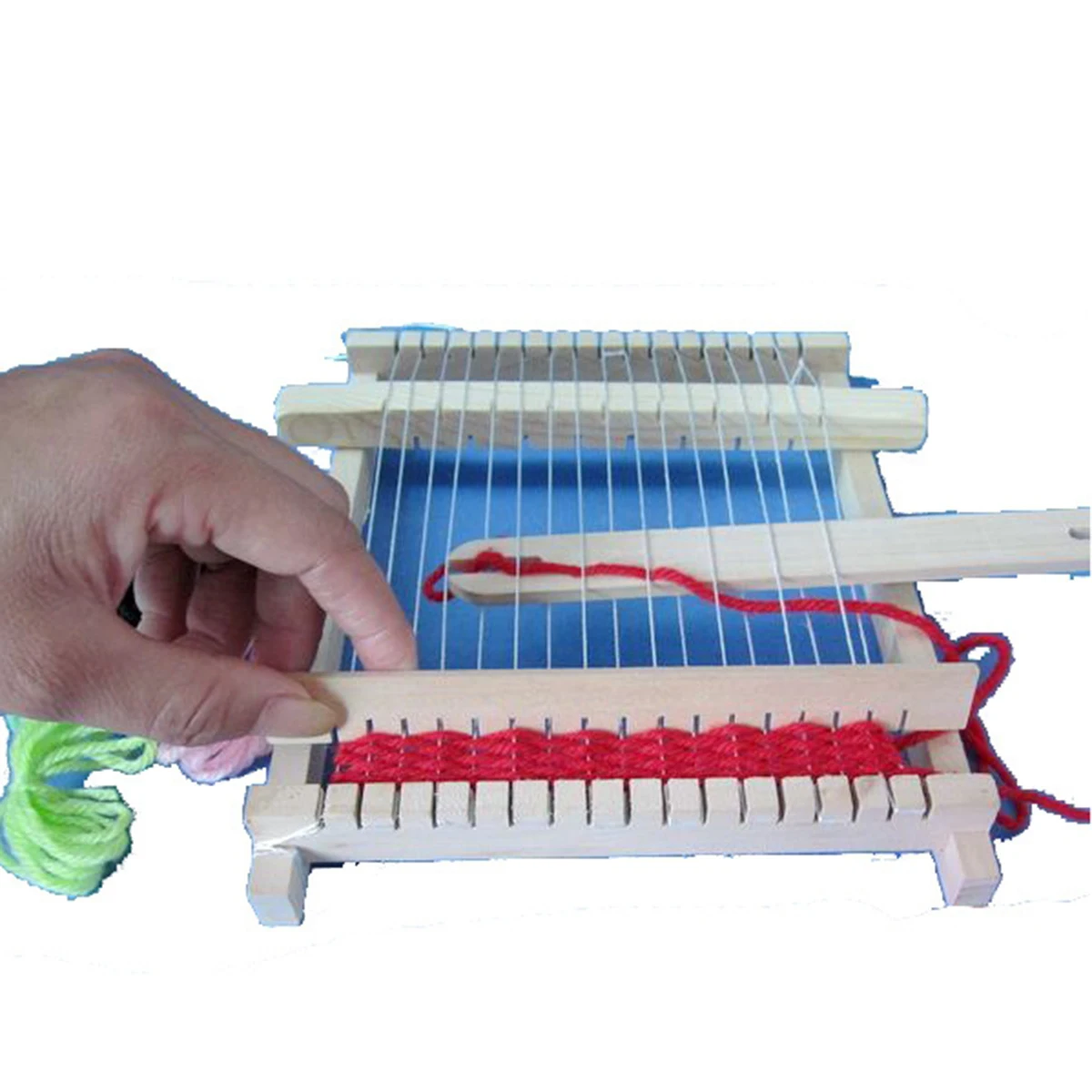 Weaving Loom Traditional Wooden Knitting Weaving Toy Loom With Accessories Children Craft Box
