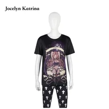 Jocelyn Катрина Женская Спортивная футболка новые футболки с коротким рукавом спортивная одежда с круглым воротом футболки для бега