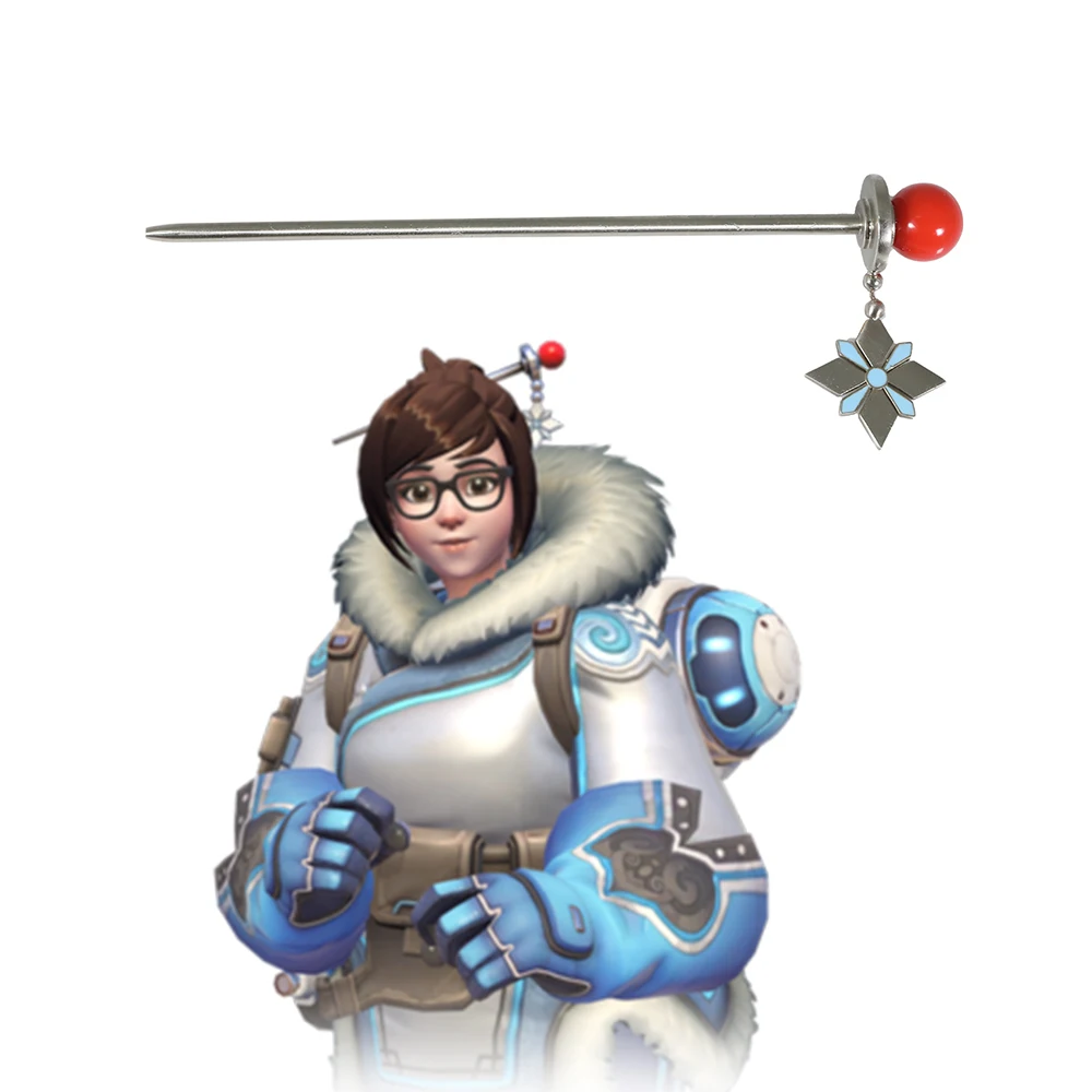 OW Mei Hairpin Halloween Cosplay Costume Hair Dress Game Anime Accessory Prop