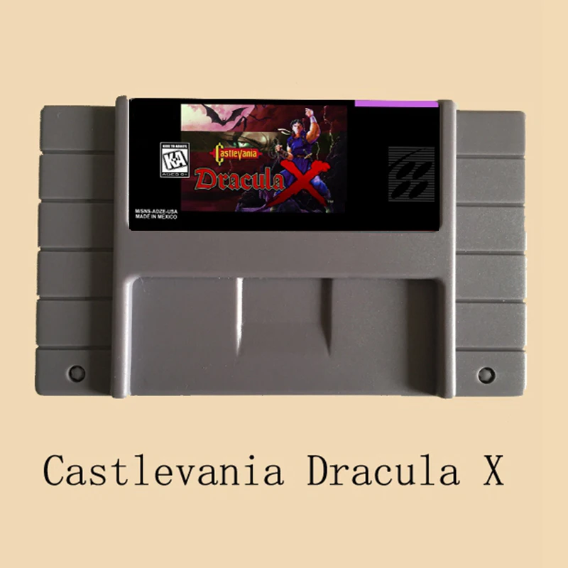 Castlevania Дракулы X 16 бит Супер карточная игра для 46 Pin Game Player