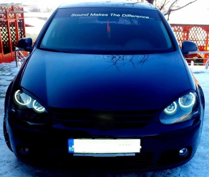 Для Volkswagen Golf 5 V MK5 2003-2009 белый и желтый двойной цвет хлопок светодиодный глаза ангела комплект halo Кольцо DRL Поворотная сигнальная лампа