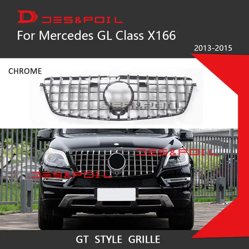 Gl Class Amg Gt Grill Vertical Style For Mercedes Benz X166 Suv Auto Front Grille 2013 2015 Gl500 Gl550 Gl63 Amg Facelift Racing Grills Aliexpress