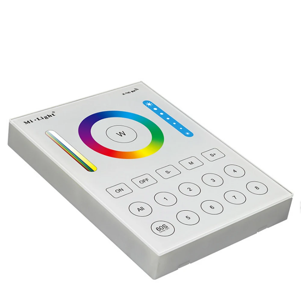 MIlight B8 8-Zone Smart Panel Remote Controller 3V(2*AAA Battery) 30A Wireless 2.4GHz LED Bulb Controller