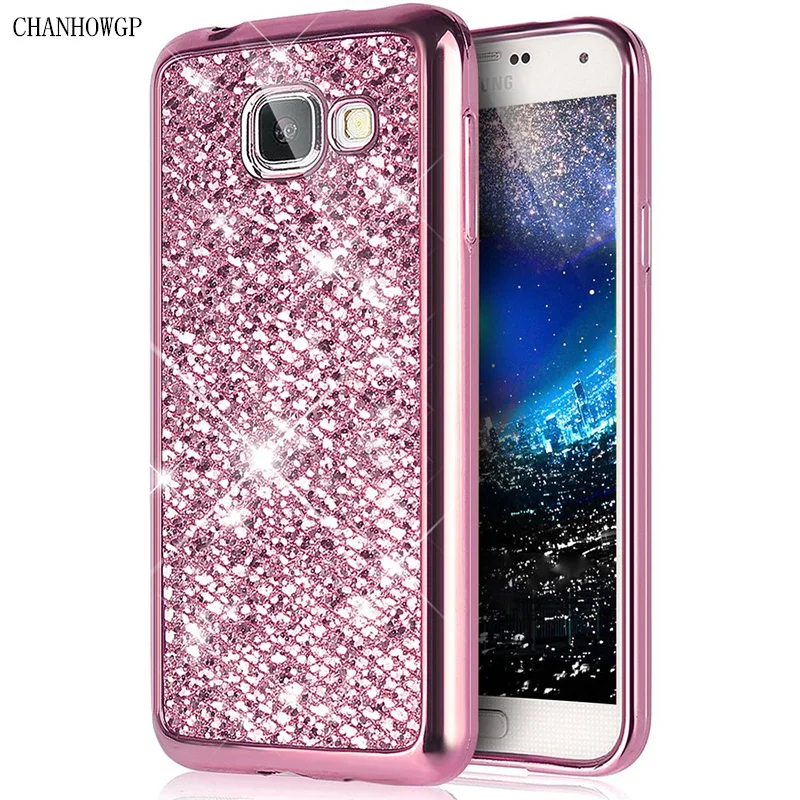 Роскошный блестящий силиконовый чехол для samsung Galaxy A5 J3 J5 J7 2016 S4 S5 S6 S7 Edge Grand Prime iPhone 7
