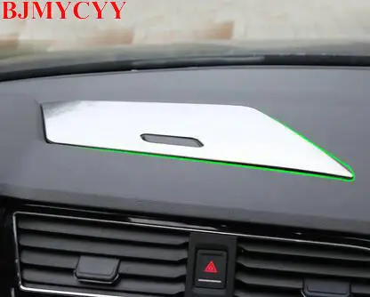 

BJMYCYY 1PCS Auto instrument desk central store content box panel ABS decorative strips For Volkswagen Tiguan 2017 Tiguan L