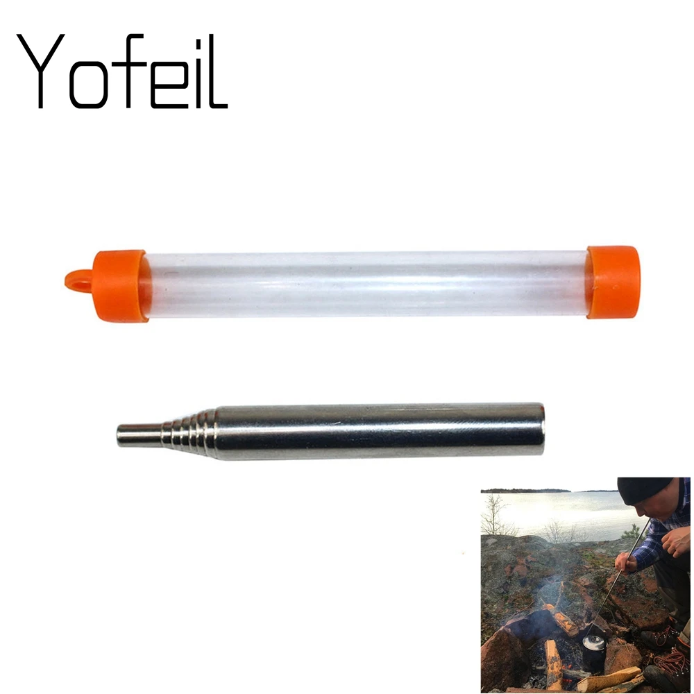 

Outdoor Camping Stainless Steel Blower Tube Pocket Bellow Fire Starter Tool Retractable Blowpipe Picnic Telescopic Blows