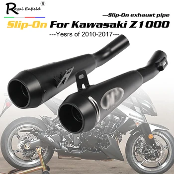 

motorcycle exhaust for abed for Kawasaki ninja1000 z1000 2010-2017 slip-on dual side exhuats middle pipe tail pipe escape moto