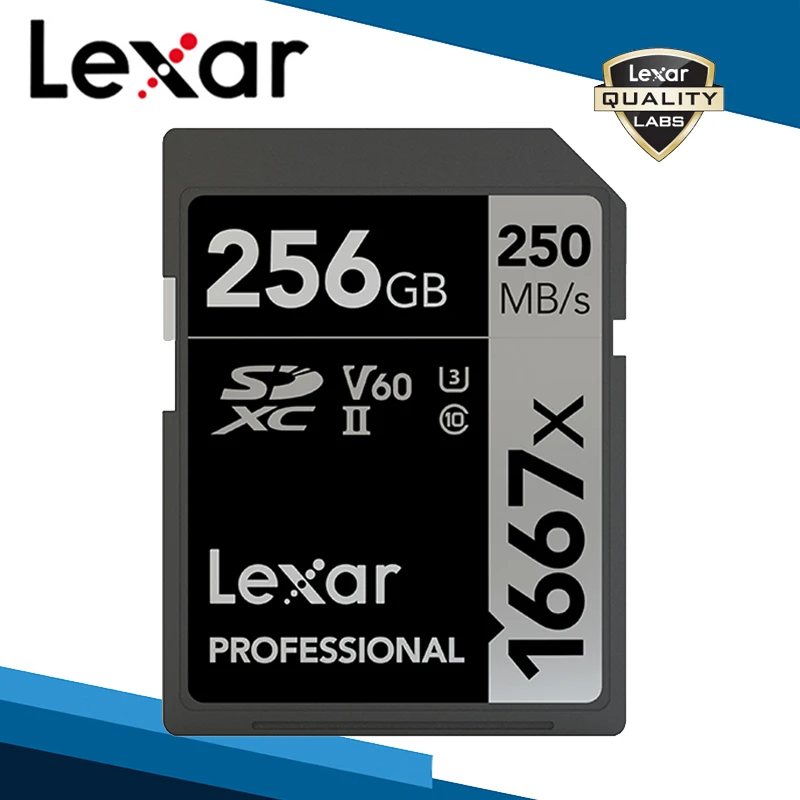 Оригинальная sd карта Lexar 1667X 250 МБ/с./с 64 Гб 128 ГБ 256 SDXC UHS II U3 флэш памяти для цифровой