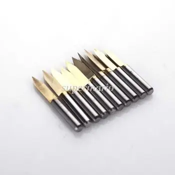 

15degree 0.2mm 1pcs Titanium Coated Carbide PCB Engraving CNC Bit Router Tool Flat bottom