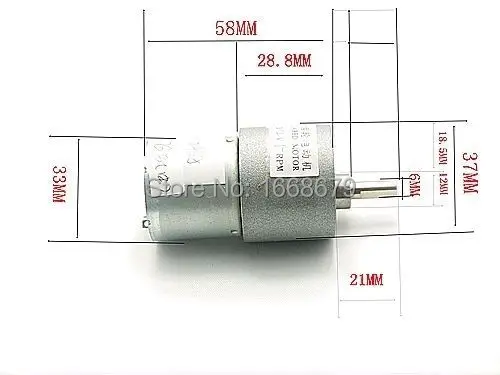 EBOWAN 37GB 37MM 12V DC 5RPM Высокий крутящий момент Коробка передач Электродвигатель