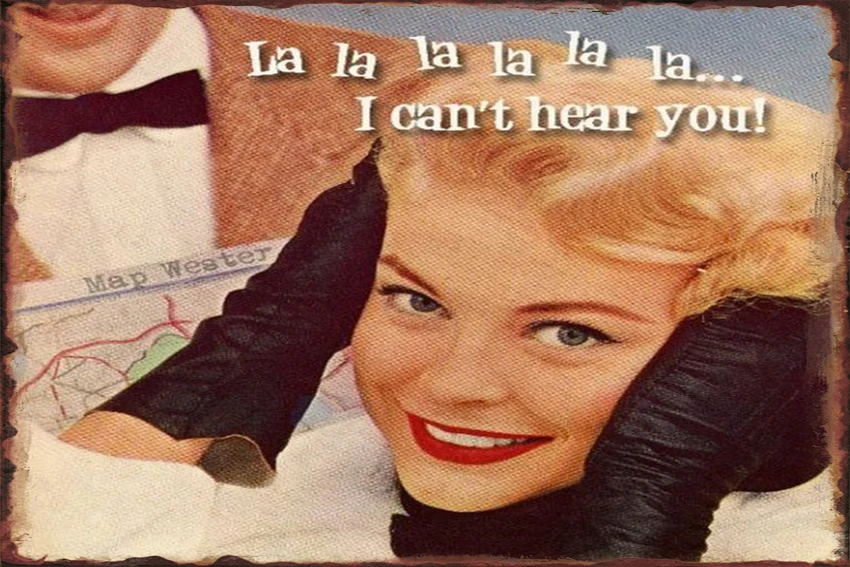 Vintage Home Decor " I Can't Hear You" Vintage Metal Signs Plaques ...