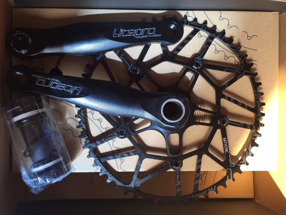 Litepro супер полые BMX складной велосипедная система CNC одинарная передняя звезда