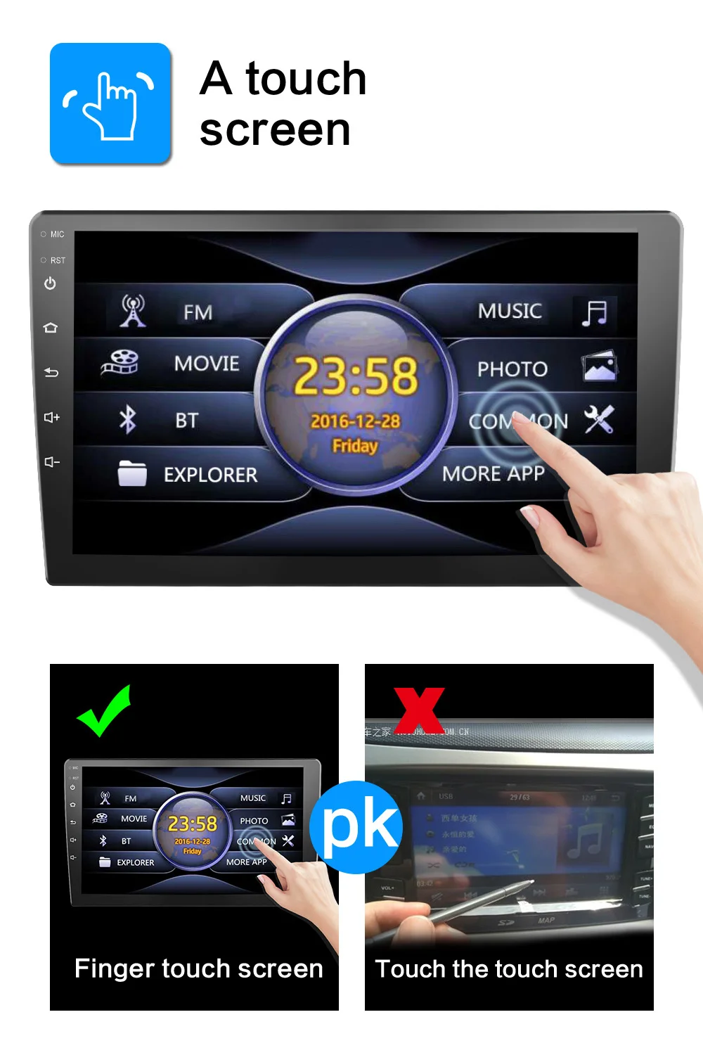 Top Car Radio Multimedia Video Player Mirror Link (for Android phones) For KIA RIO 2011 2012 2013 2014 2015 2016 K2 2 DIN MP5 rio 5