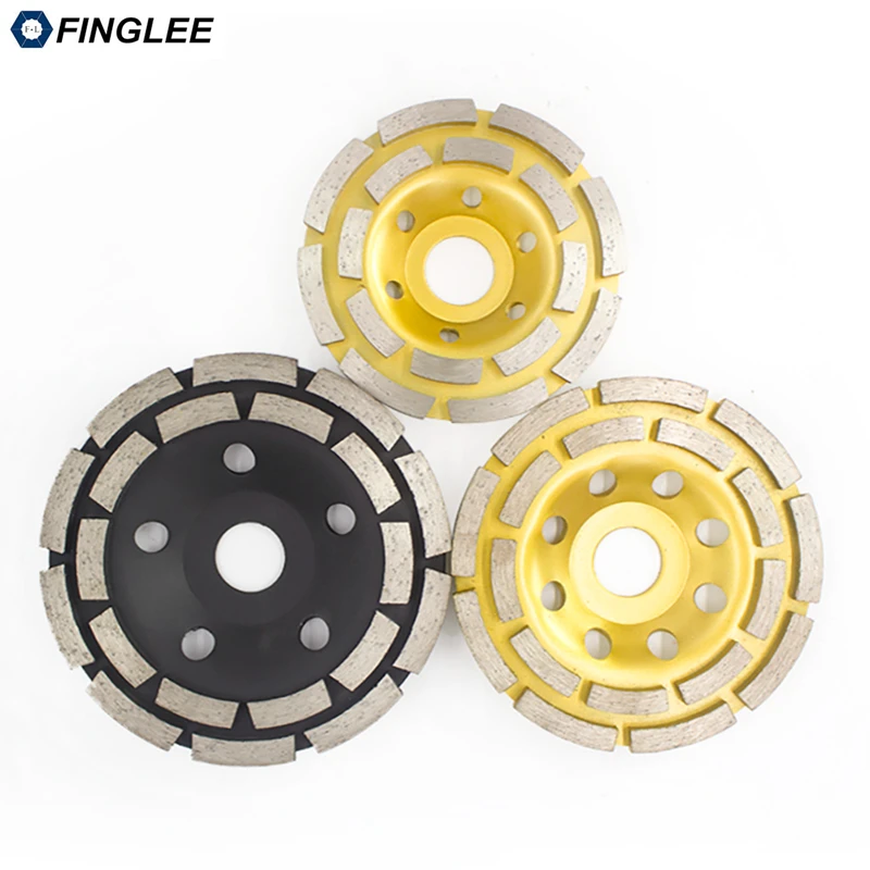 

FINGLEE 1Pc/lot Double Row Segment Concrete Stone grinding wheel diamond grinding cup wheel abrasive wheel leveling wheels