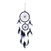 Double Ring Dream Catcher Black Red Pink Circle Feather With Bead Dreamcatcher Wall Hanging Home Car Decoration Craft Mascot ► Photo 1/6