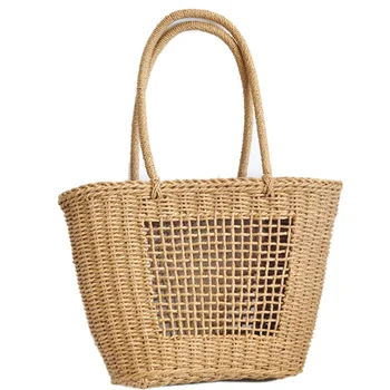 

Creative Design Individual Straw Bag Weaving Hollow Natural Material Hollow Beach Bag