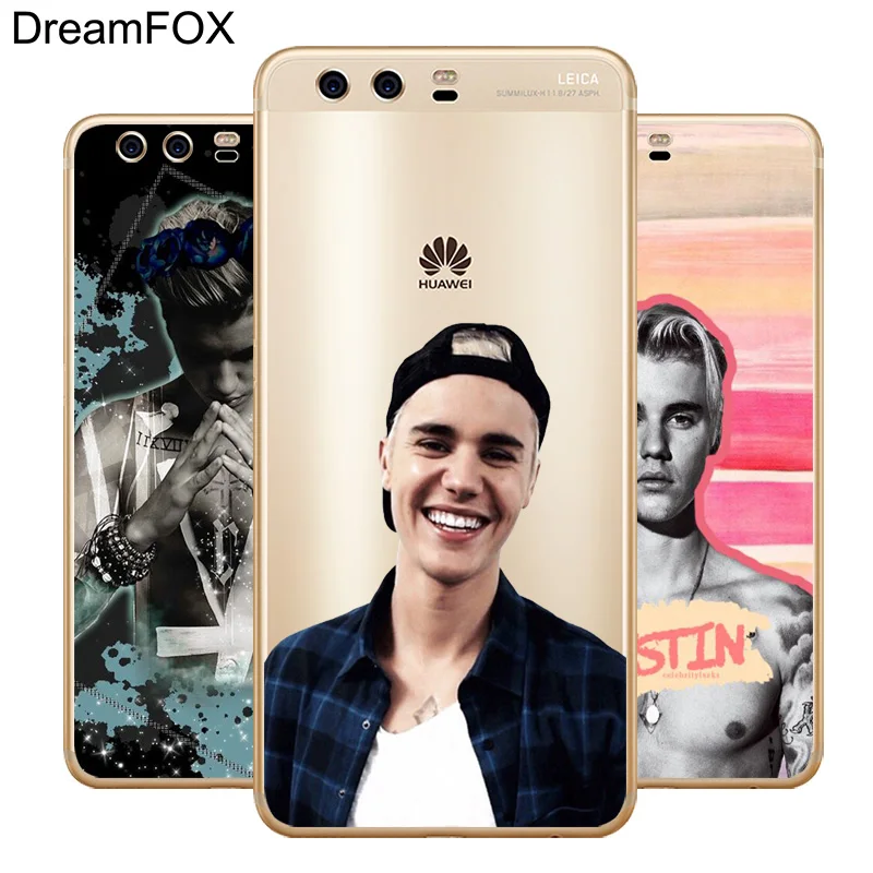 DREAMFOX L592 Justin Bieber Soft TPU Silicone Case Cover For Huawei P8
P9 P10 Lite Plus 2017 Honor 8 Lite Pro 9 6X