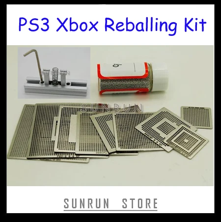 9 шт. трафареты для Xbox PS3 + 1 бутылка 0 6 мм 25 к припой с шариком прямой обогрев|station