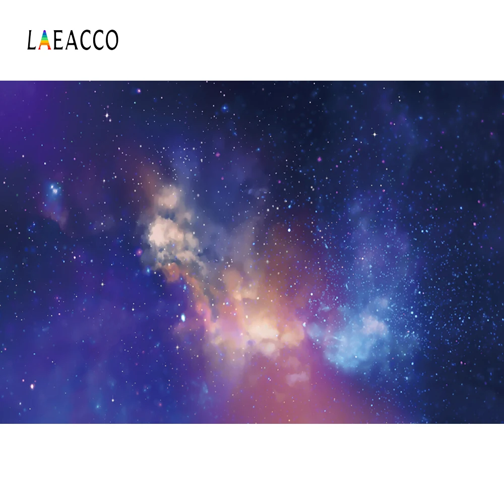 

Laeacco Starry Gradient Blue Color Shiny Star Universe Wallpaper Baby Child Photo Backgrounds Photography Backdrops Photo Studio
