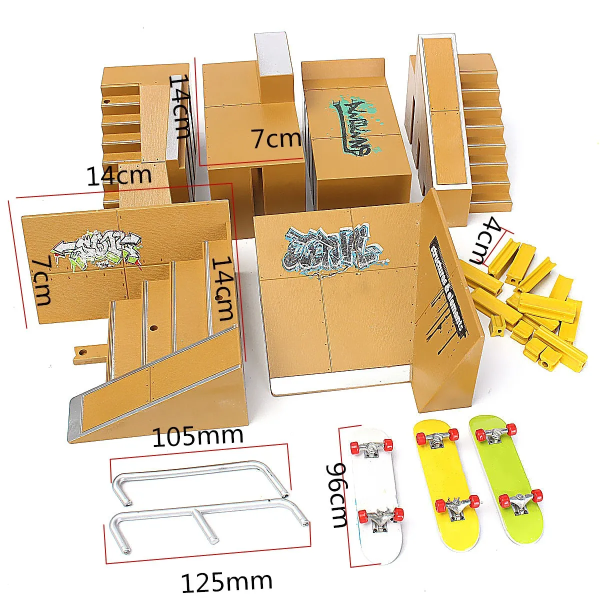 92D Skate Park Kit рампы для Tech Deck Fingerboard отличный подарок любителей экстремальных видов
