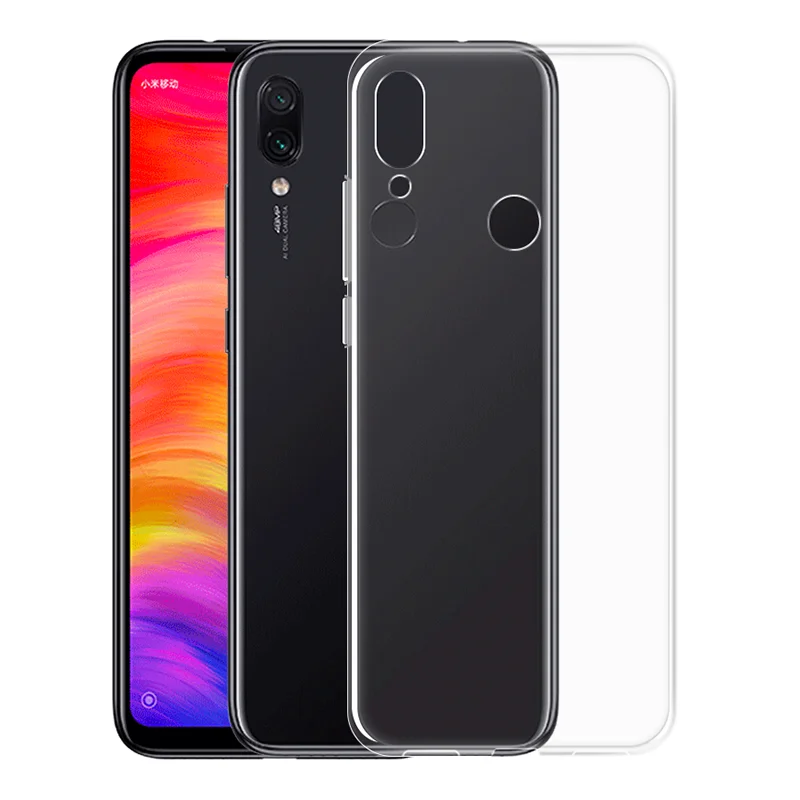 

For Xiaomi Redmi note7 pro Silicone Simple Rugged Armor Soft Back Cover Case TPU for Redmi note 7pro Phone Protective Cases