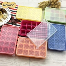 Формователь кубиков льда прессформы Пластик большой набор мороженого набор инструментов поднос кубика льда прессформы для вечерние питья виски, разные цвета