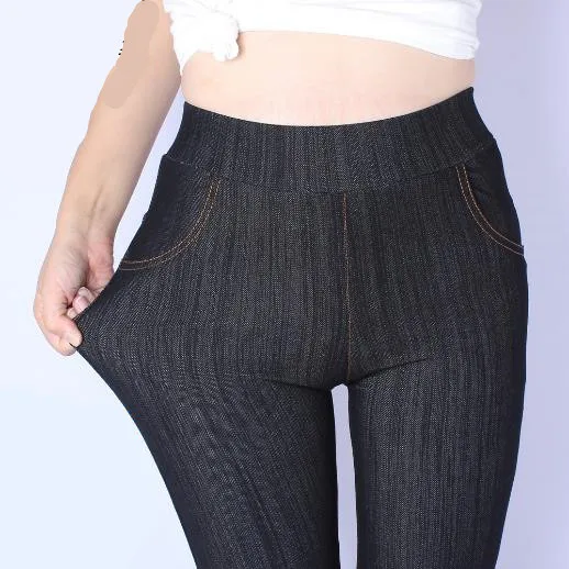 Женские джинсовые брюки с карманами pantalon большие размеры 3xl 5xl модель M860 на осень