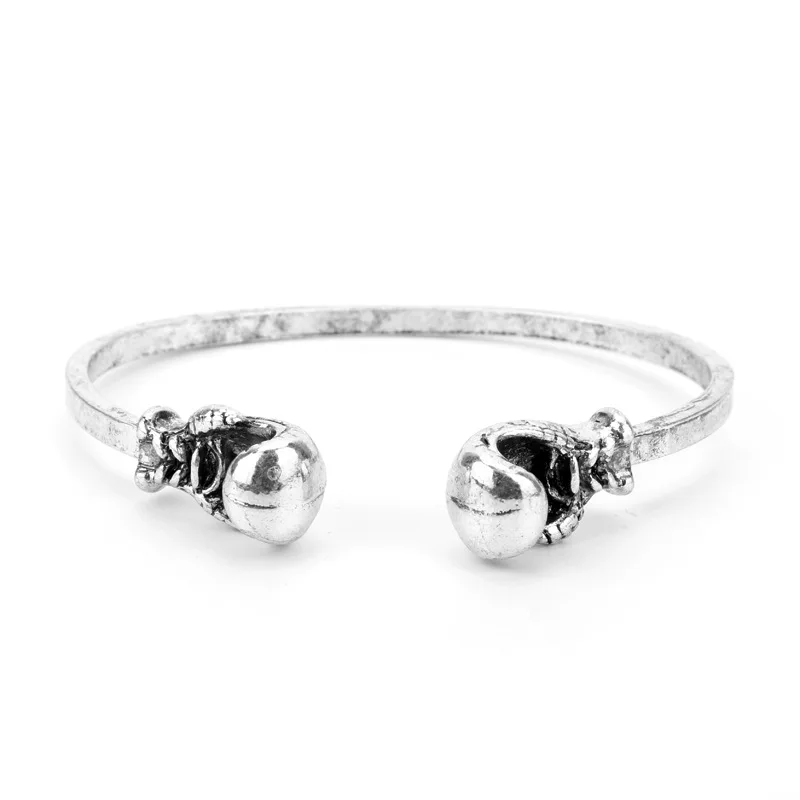 

LUFANG Fashion Jewelry Classic Hip Hop Rock Metal Fitness Boxing Gloves Bracelet Charm Bangle Silver Color Wrap Bracelet For Men