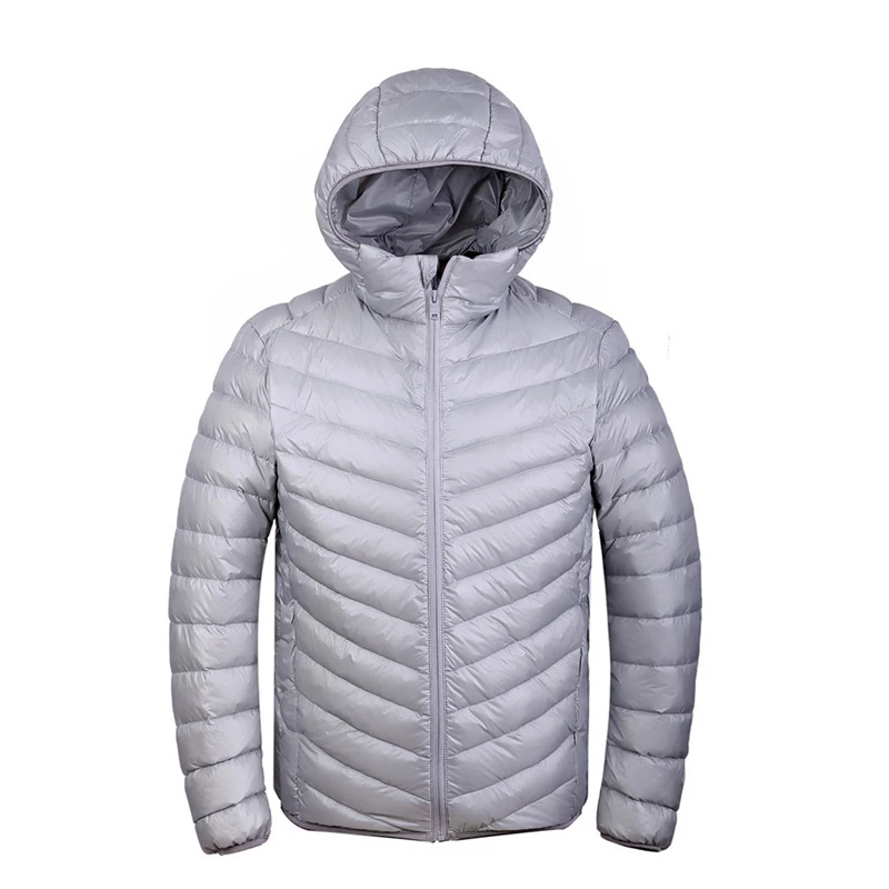 Down Jacket Men Winter Ultralight 95% Duck Down Outdoors Collar Parka Coat