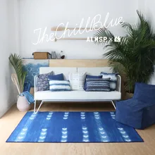 Ins hot chili синий Богемия Nordic гостиной ковер геометрические Марокко коврик в клетку и полоску Кухня ночной круглый современные ковры