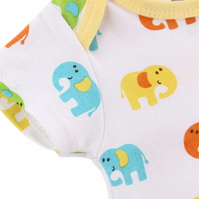 3 Pieceslot Fantasia Baby Bodysuit Infant JumpsuitOverall Short Sleeve Body Suit Baby Clothing Set Summer Cotton (4)