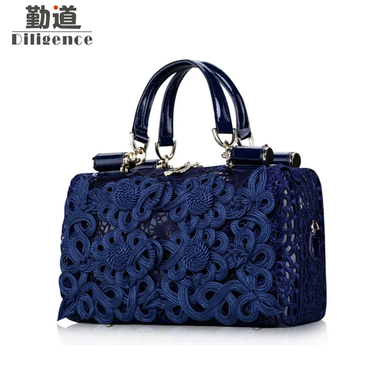 

Lace Handbags Luxury Brands Designer Style Genuine Leather Women Bag 2018 Wedding Red Bags bolsa feminina mujer