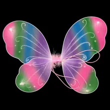 Новые цветные крылья бабочки; Детские крылья сказочной принцессы для девочек; реквизит для костюмированной вечеринки; вечерние украшения; костюм на Хэллоуин