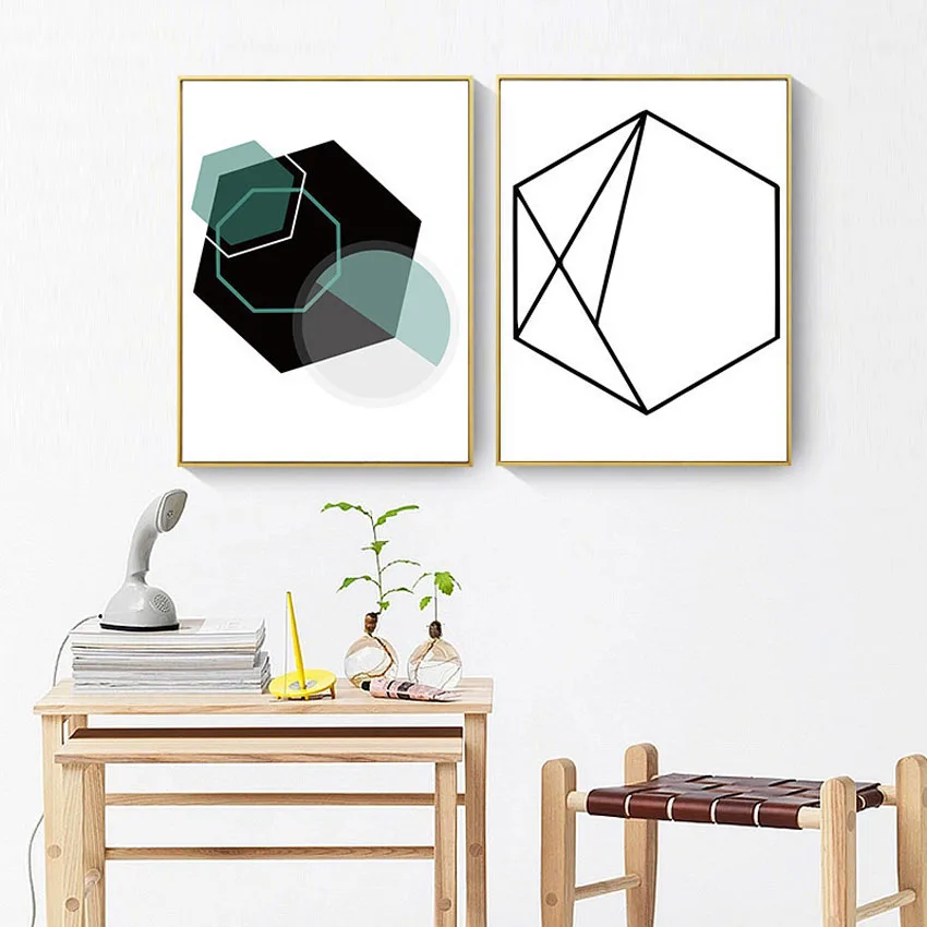 

Geometric Animal Canvas Painting Modern Posters Prints Wall Hanging Pictures Home Decorative Painting Art Living Room Unframed