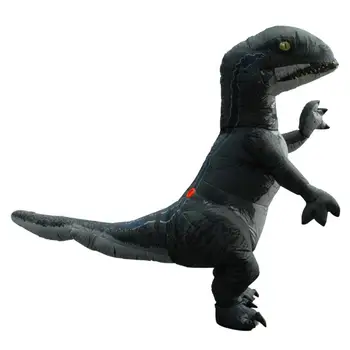 

Jurassic World 2 Park Hot Adult Inflatable Velociraptor Costume Halloween Dinosaur T REX Costume