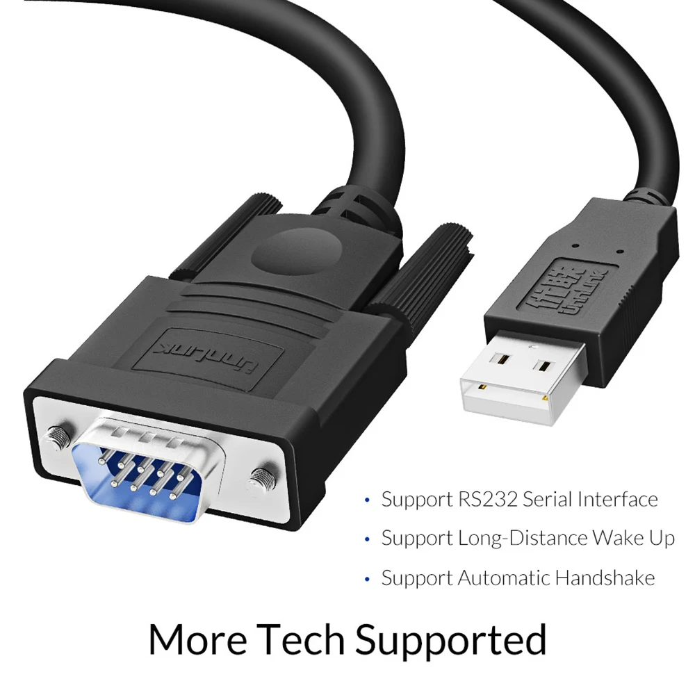 USB кабель Unnlink 1 5 м к DB9 RS232 адаптер последовательного кабеля com порт Pin Кабель для Win