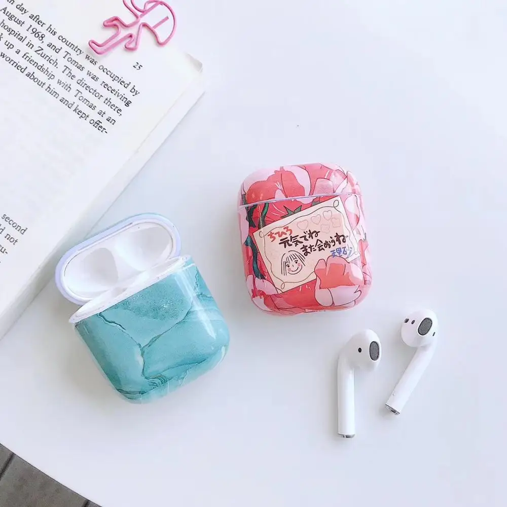 Fashion marble earphone Headset Protective Wireless Bluetooth Accessories airpods Case covers For Airpods 1/2 Fashion marble earphone Headset Protective Wireless Bluetooth Accessories airpods Case covers For Airpods 1/2