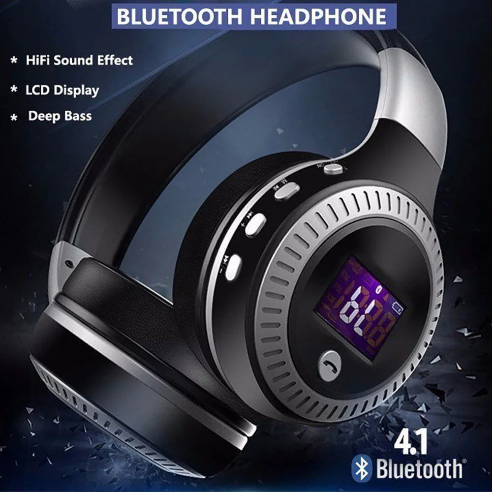 

Wireless Bluetooth Headphones with Noise Cancelling Over-Ear Stereo Earphones Headset Gamer PC Computer Headphone