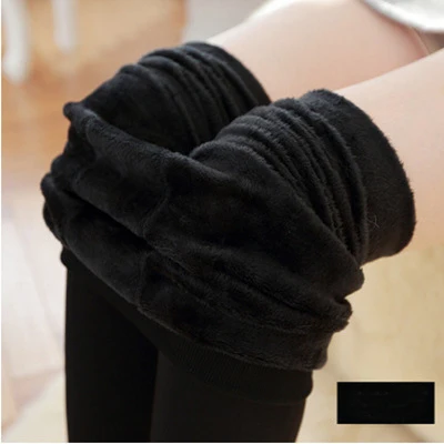 Women's Warm Velvet Leggings Autumn-Winter Big Size Candy Colors Thick Faux Knitted Thicken Slim Stretch Legging