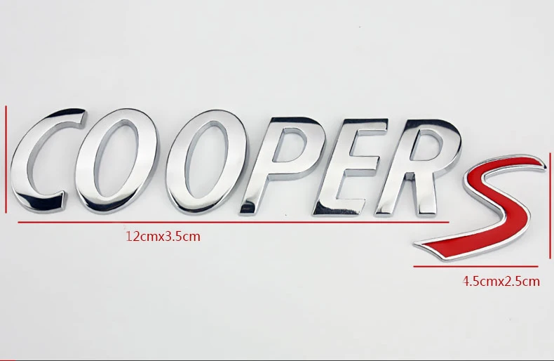 Супер качество Красный S отдельные буквы хромированный металлический автомобильный Стайлинг эмблема переоборудования значок 3D стикер багажник знак для MINI COOPER